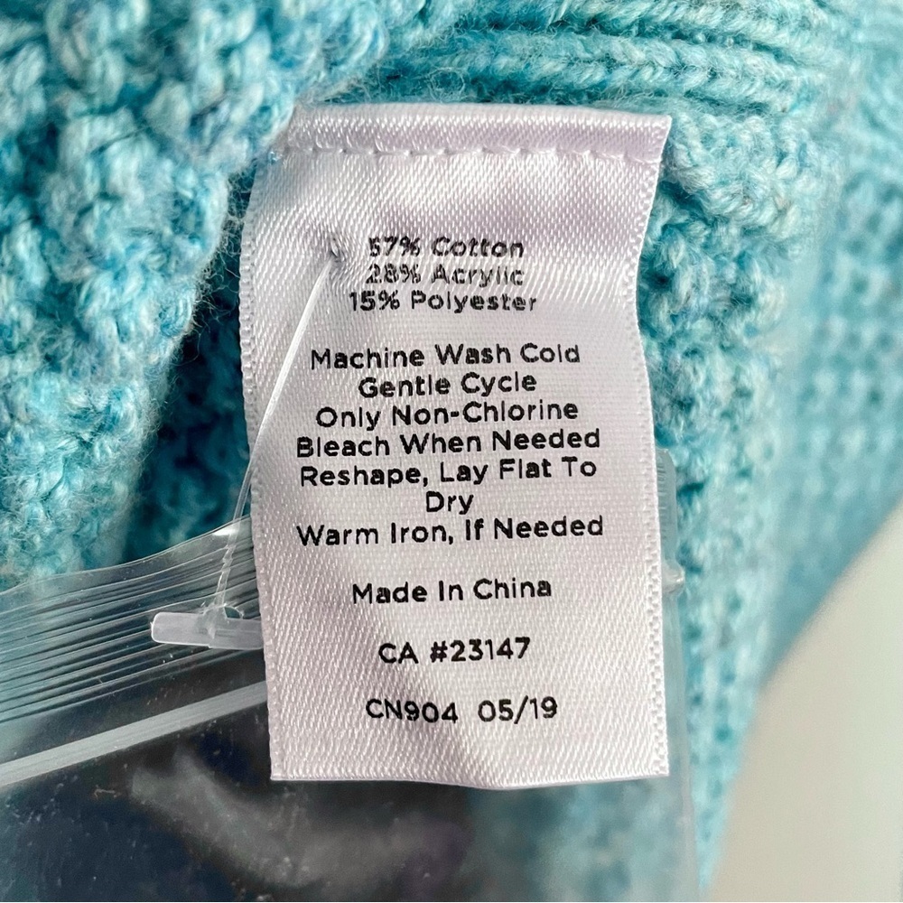 Talbots Aqua Blue Donegal Tweed Tunic Sweater w/ Sabrina Collar Size 2X Petite - Picture 9 of 11